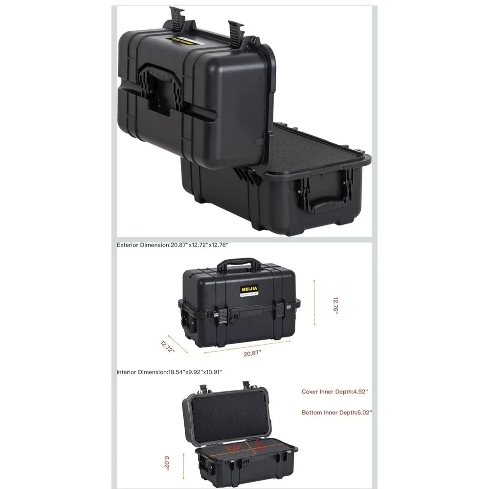 MEIJIA Portable All Weather Waterproof Protective‎ Case, Hard Case Foam Interior